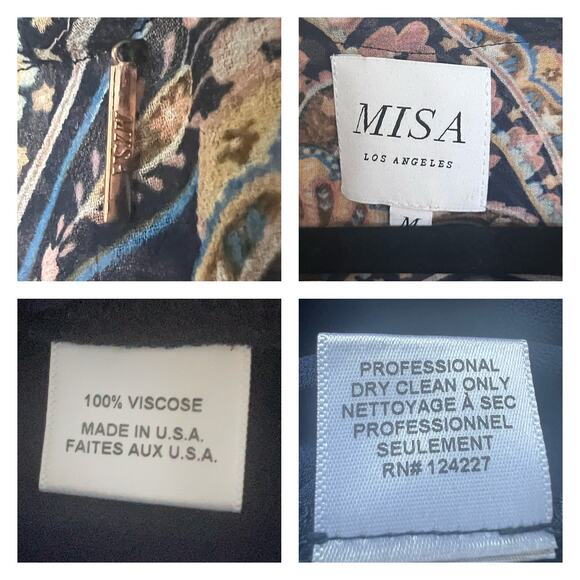 Misa Los Angeles Lolita Mini Dress In Resort Paisley Size M - Picture 11 of 16